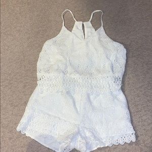 white lace romper